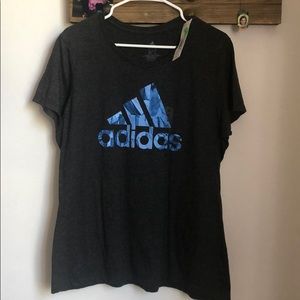 Gray adidas work out shirt